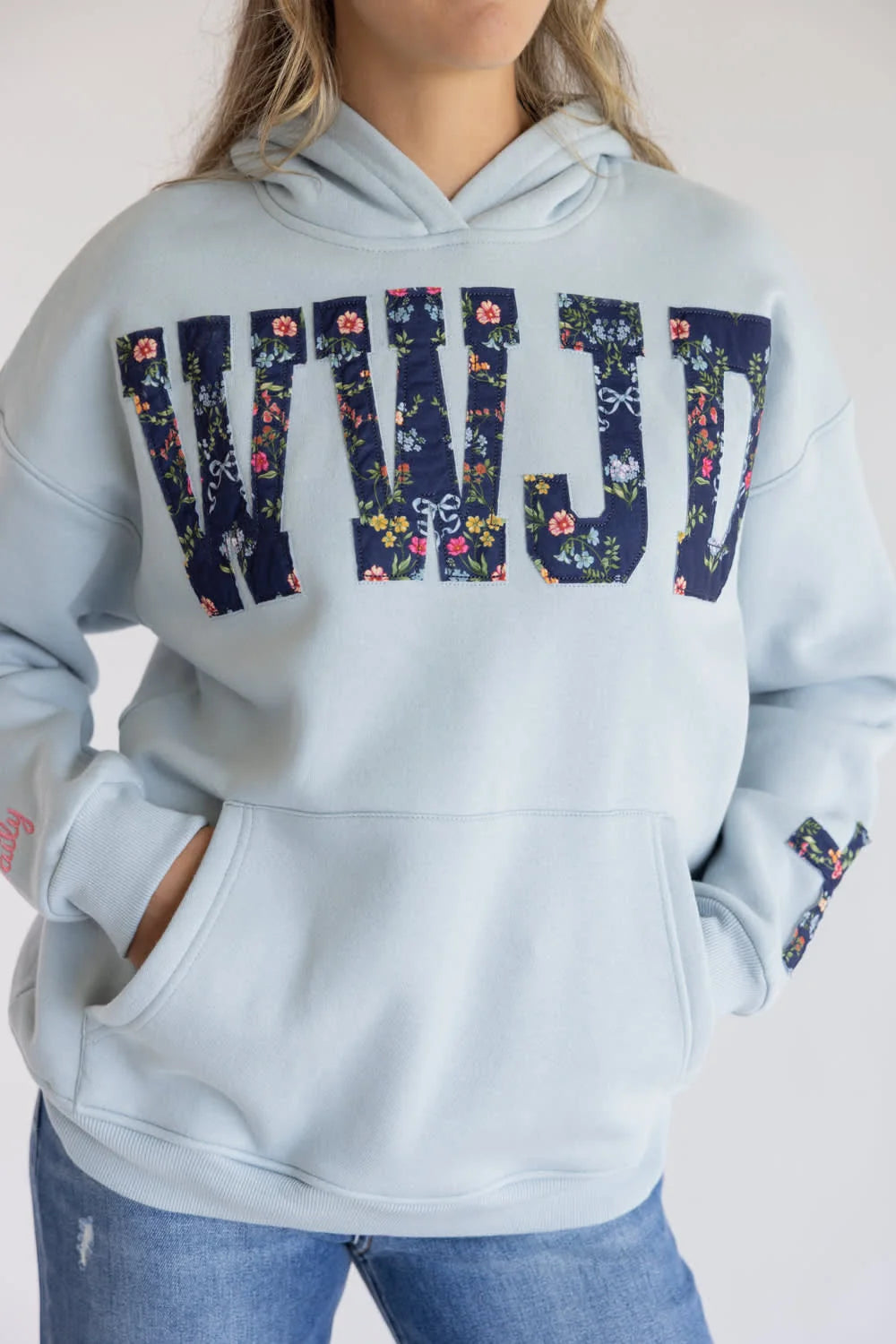Simply Southern WWJD Charm Applique Hoodie