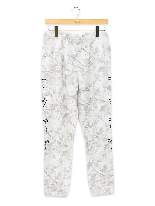 Simply Southern Bow White Camo Alice Lounge Pants