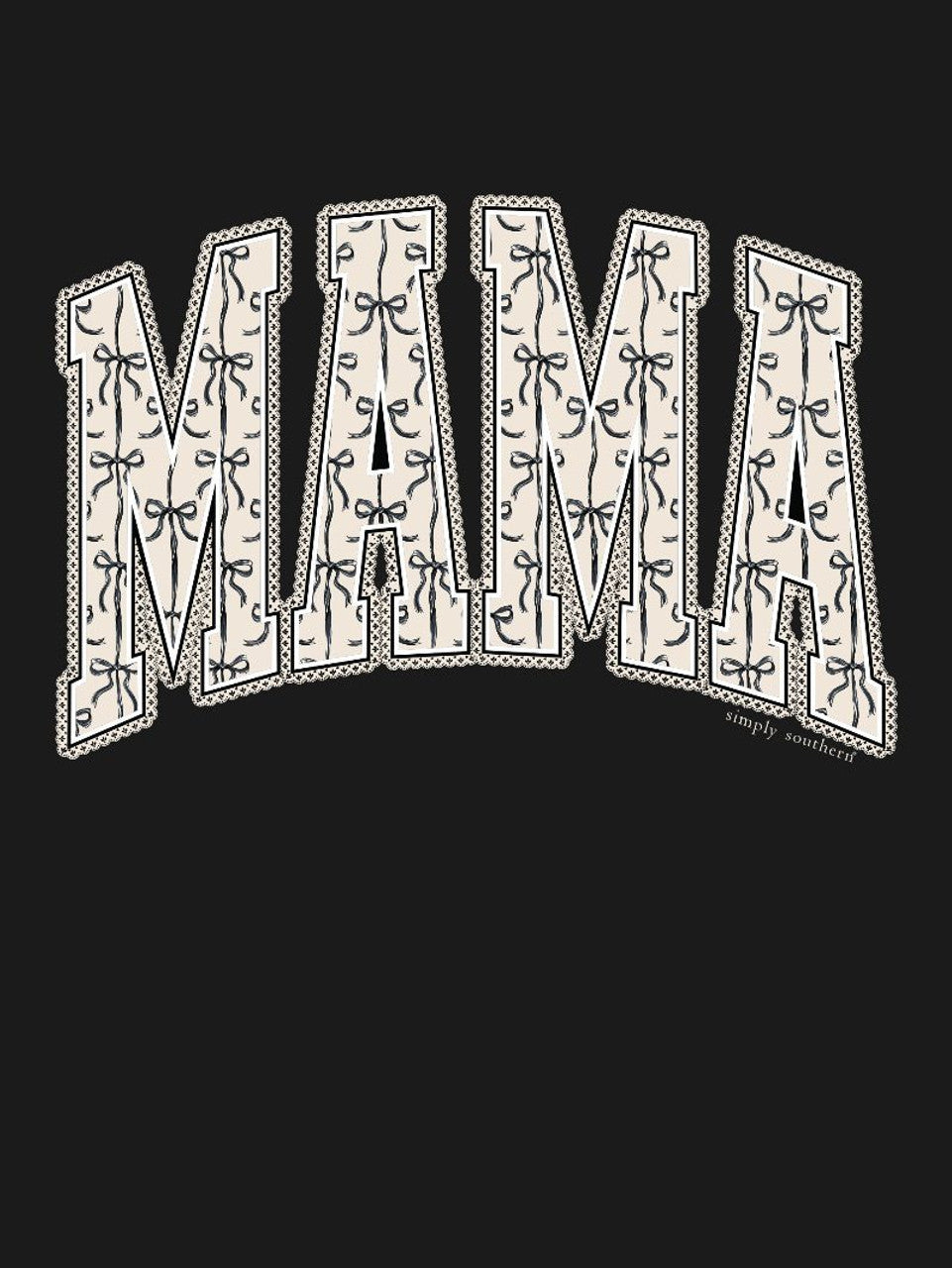 Simply Southern Mama Black Crewneck Sweatshirt