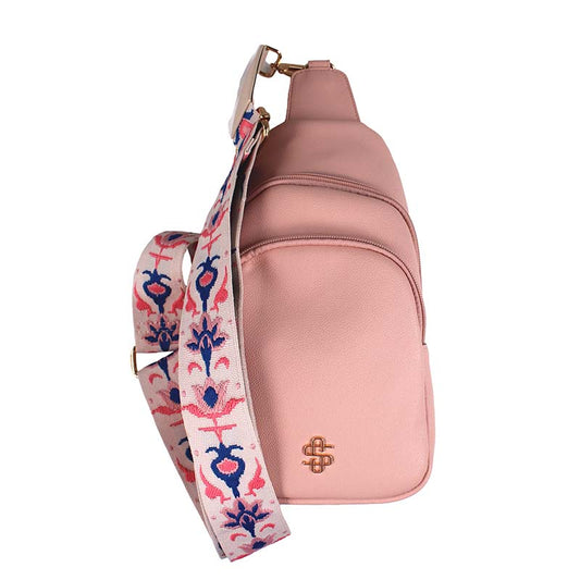 Simply Southern Peach Leather Sling Bag