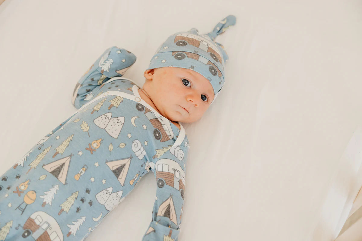 Copper Pearl Bridger Newborn Knotted Gown