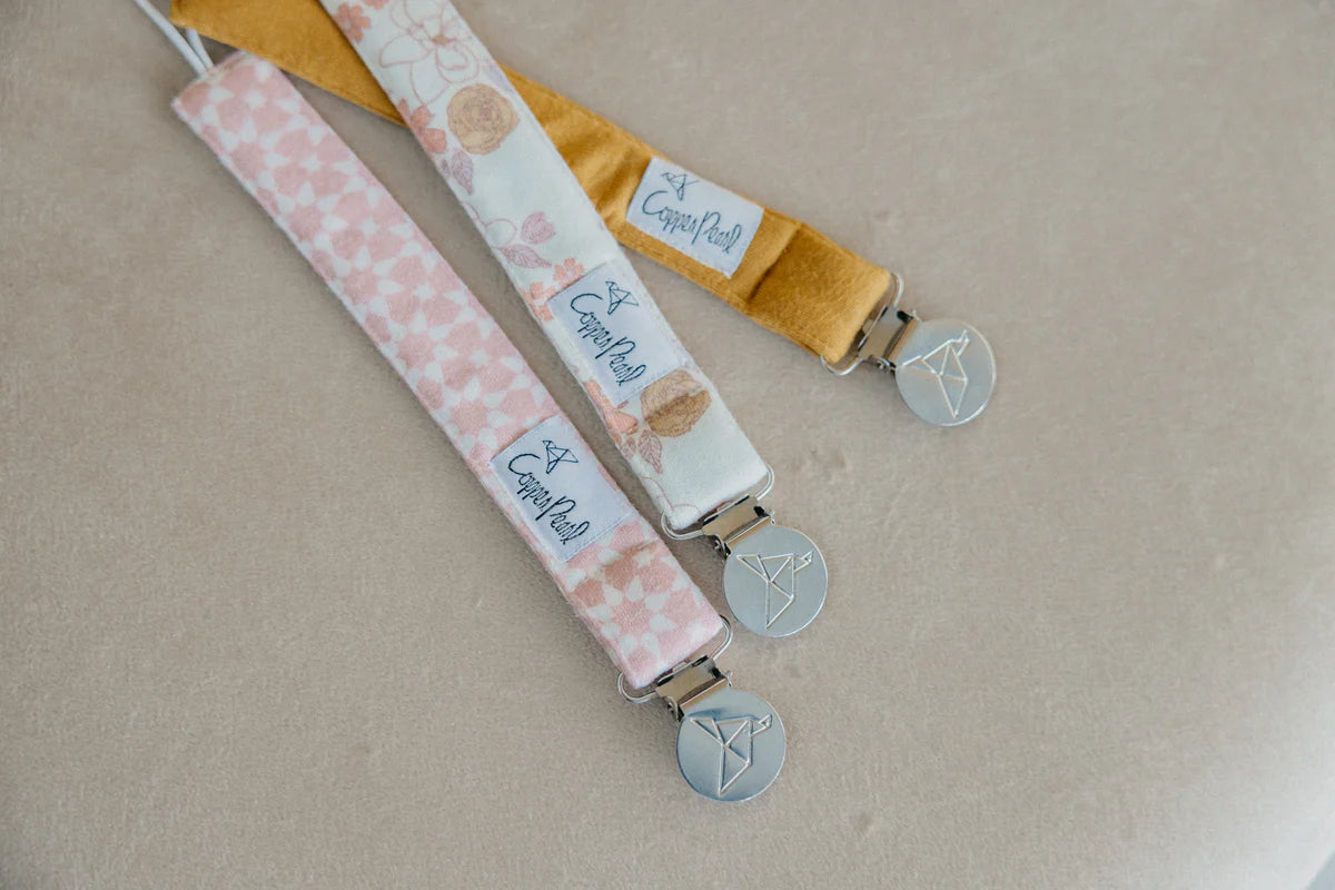Copper Pearl Ferra Binky Clip Set