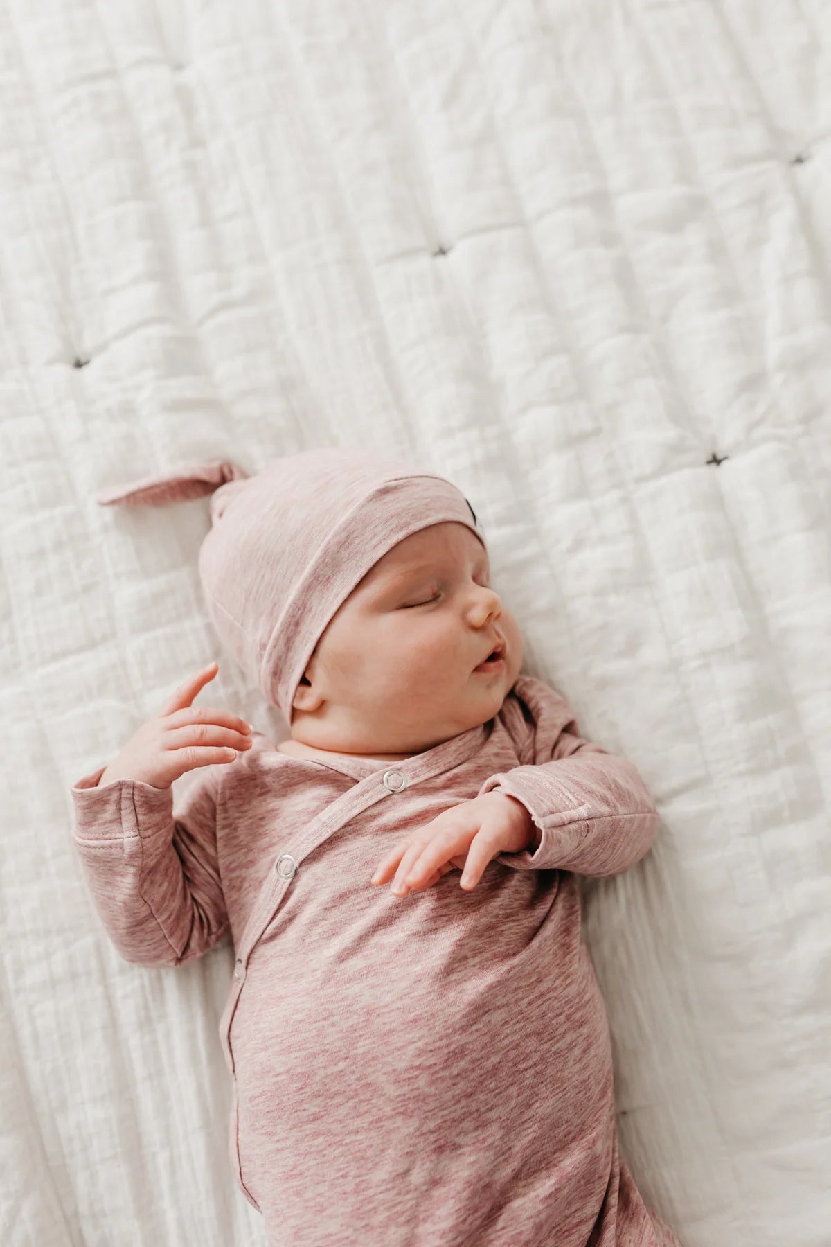 Copper Pearl Maeve Top Knot Hat 0-4mo