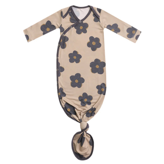 Copper Pearl Gemma in Tan Newborn Knotted Gown