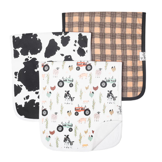 Copper Pearl Jo Burp Cloth Set