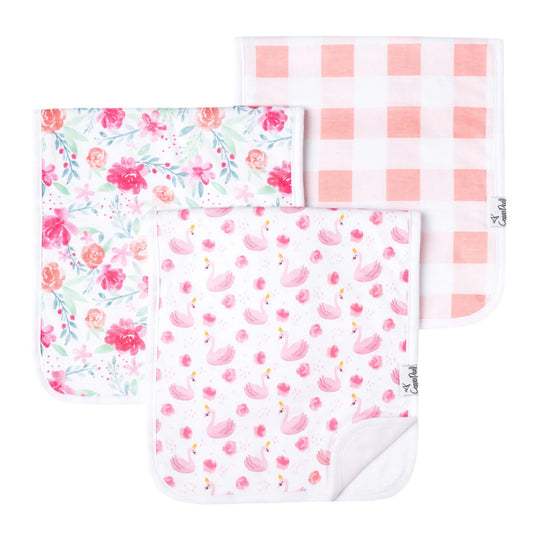 Copper Pearl June Burp Cloth Set