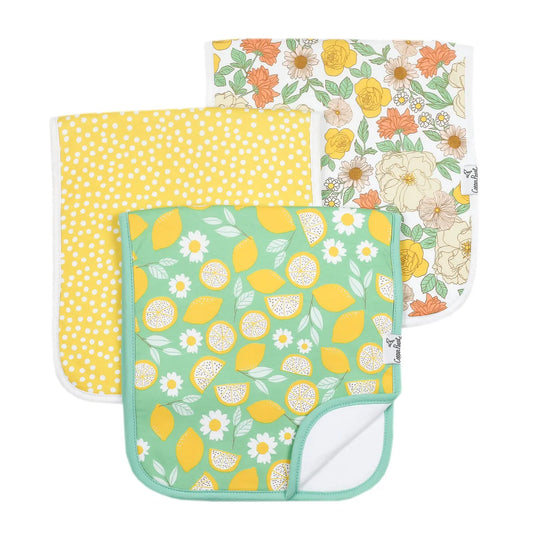 Copper Pearl Lemon Burp Cloth Set