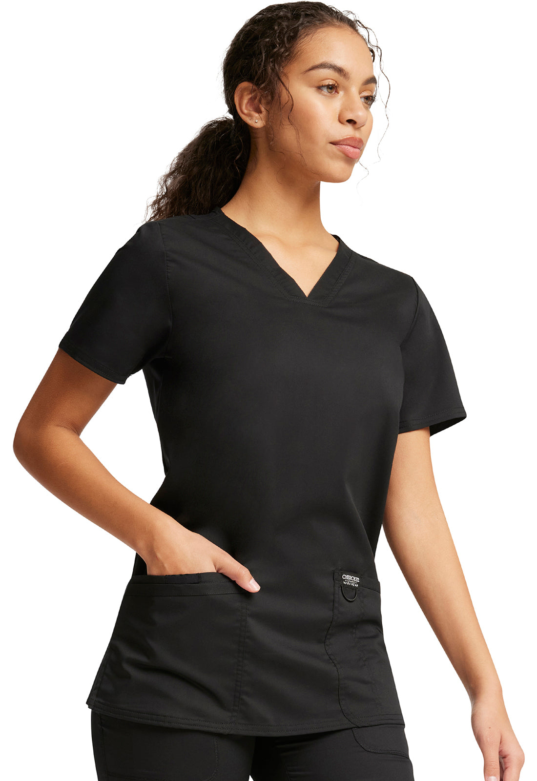 Workwear Revolution V-Neck Top - WW620-Black