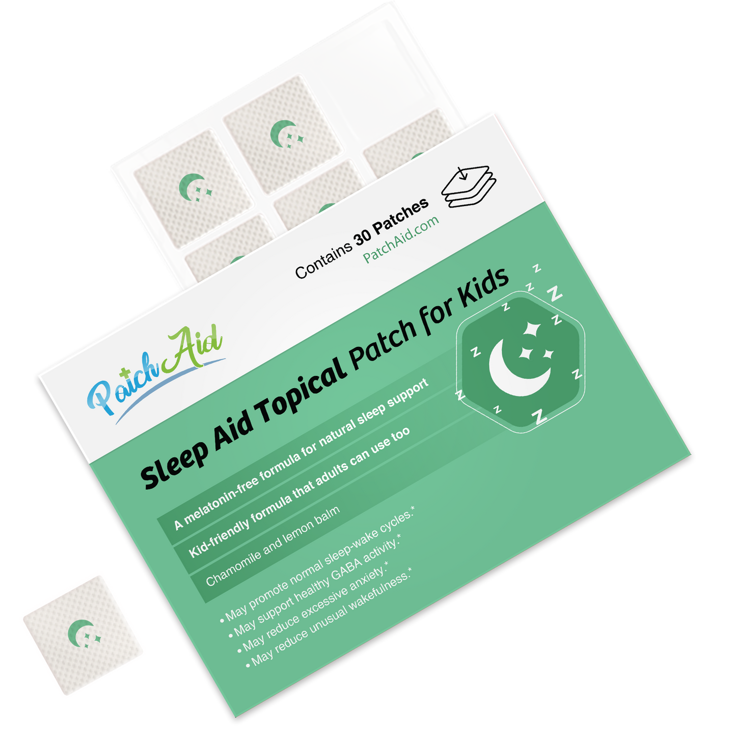 Sleep Aid Topical Patch for Kids - Melatonin-Free Sleep Aid: 1-Pack