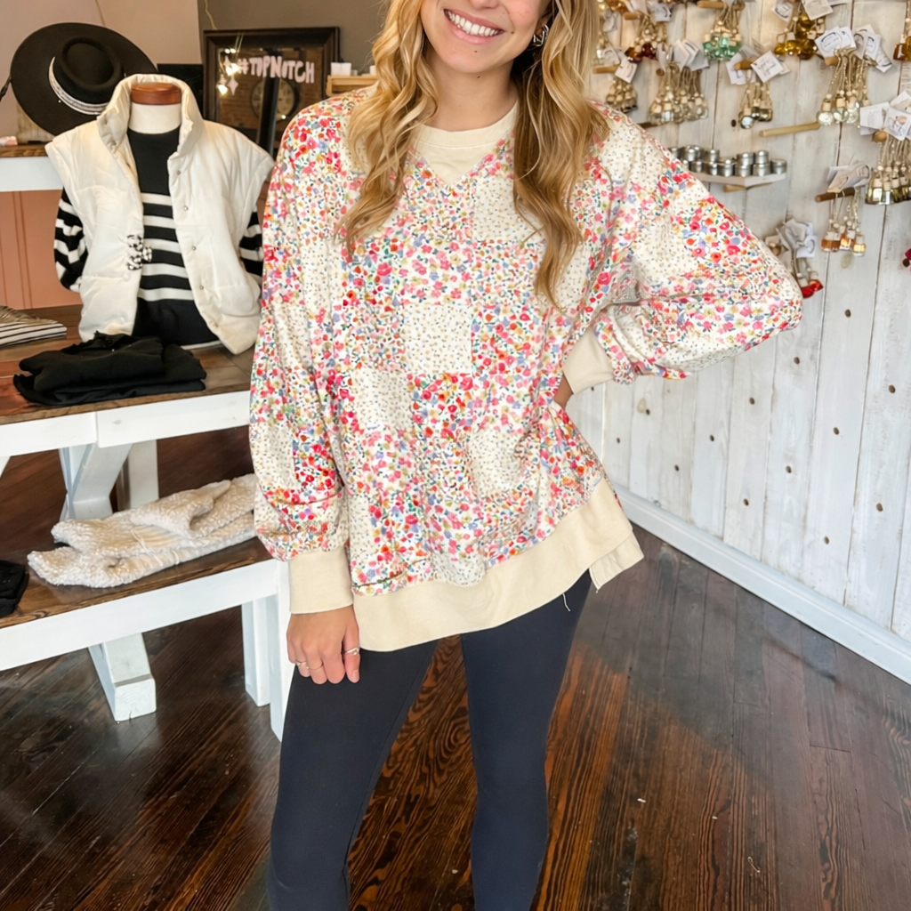 Meadow Bloom Patchwork Top