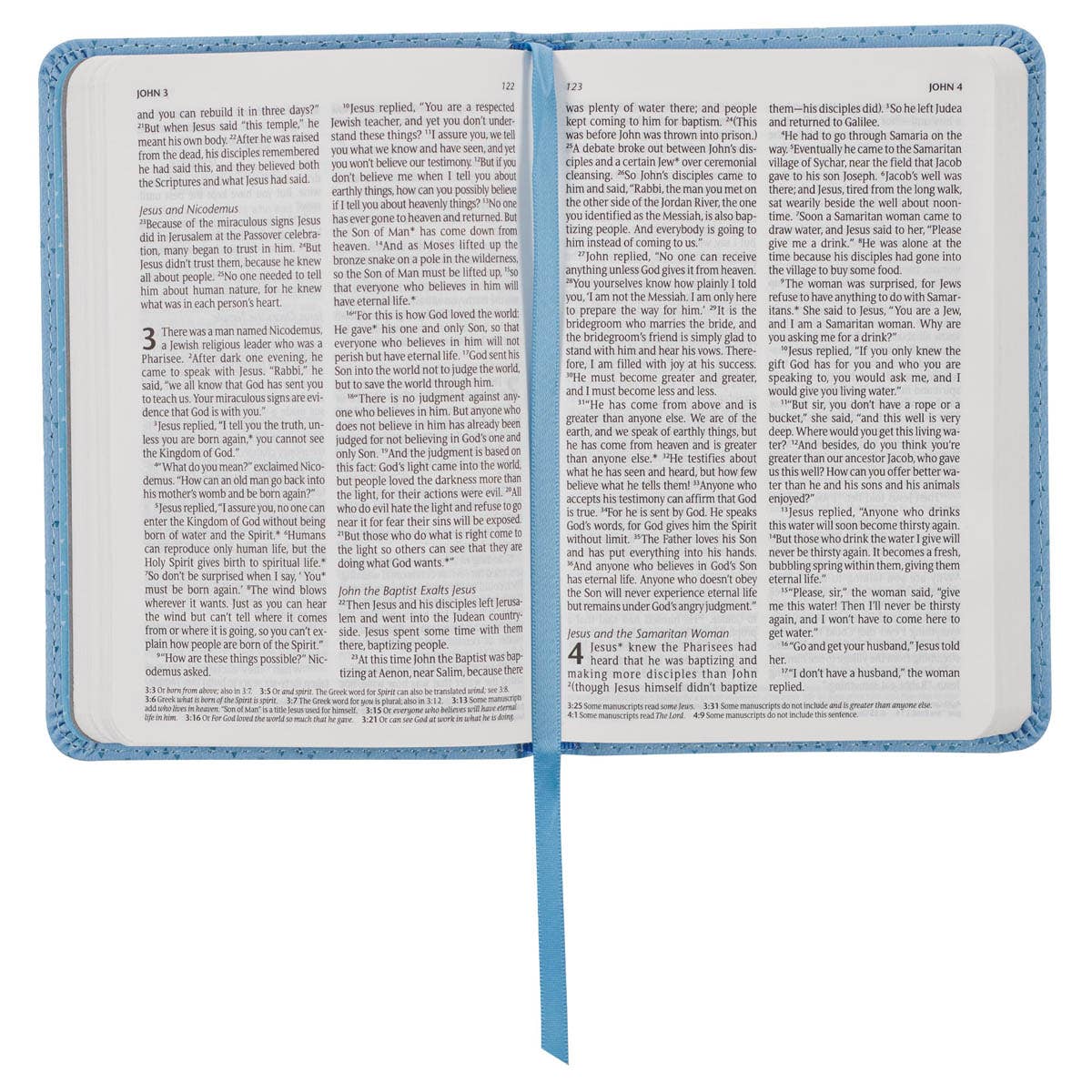 NLT Infant New Testament Blue Faux leather Bible