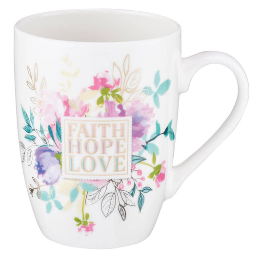 Floral Faith, Hope, Love Mug