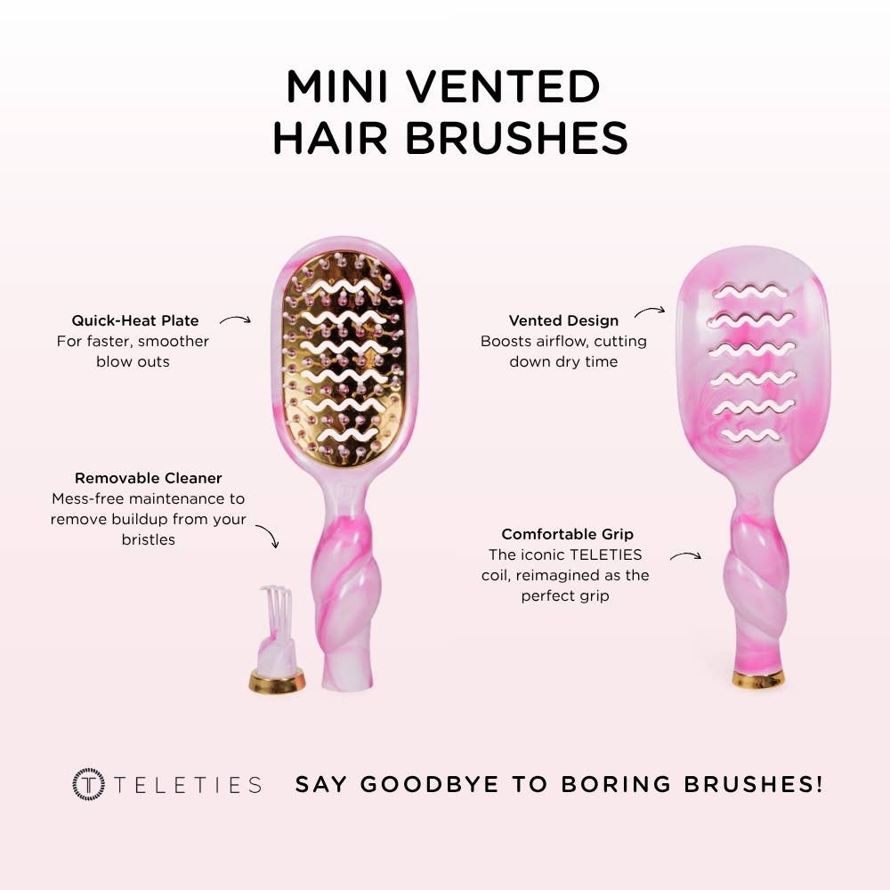 Teleties Mini Vented Brush - Pinch Me!