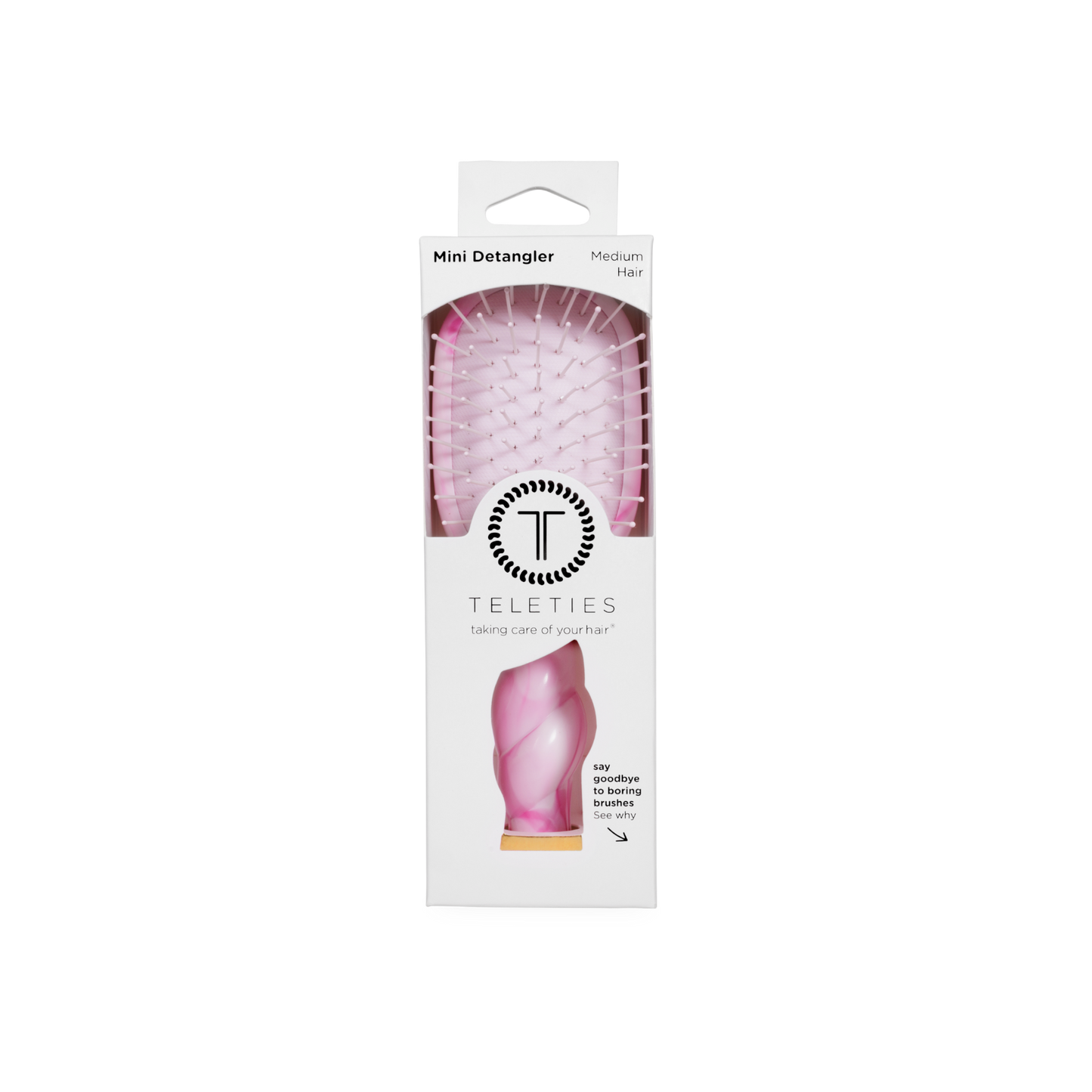 Teleties Mini Detangler Brush - Medium - Pinch Me!