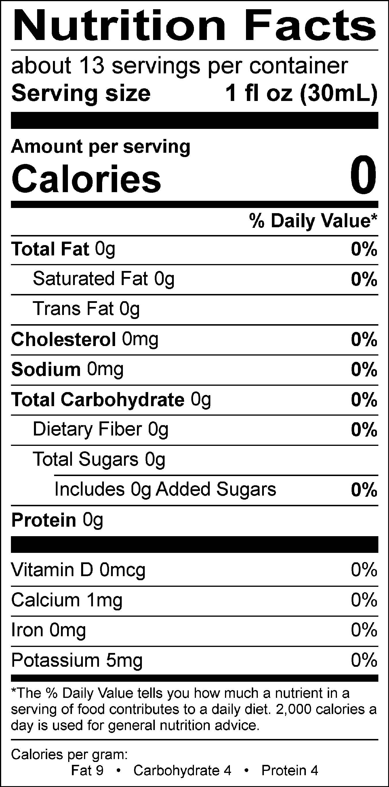 Sugar Free Simple Syrup - 375ml Mixer