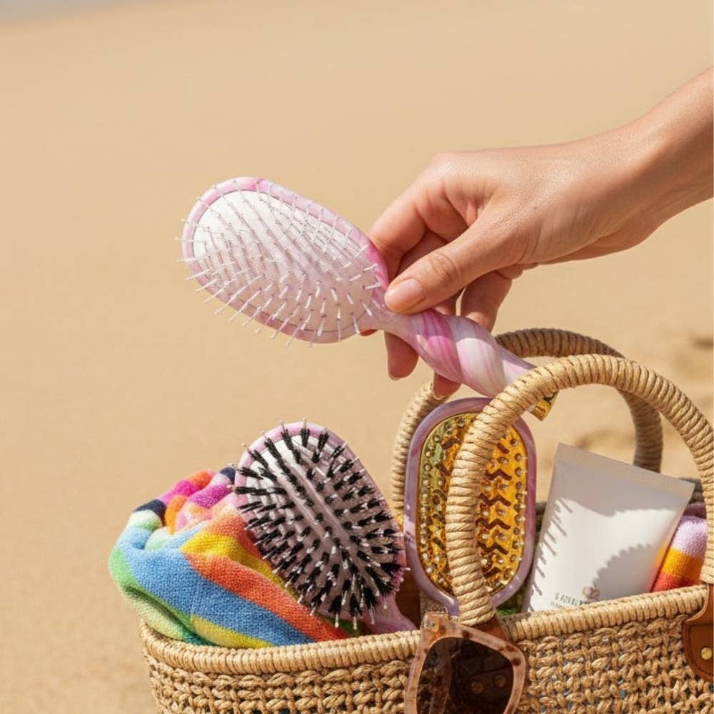 Teleties Mini Detangler Brush - Medium - Pinch Me!