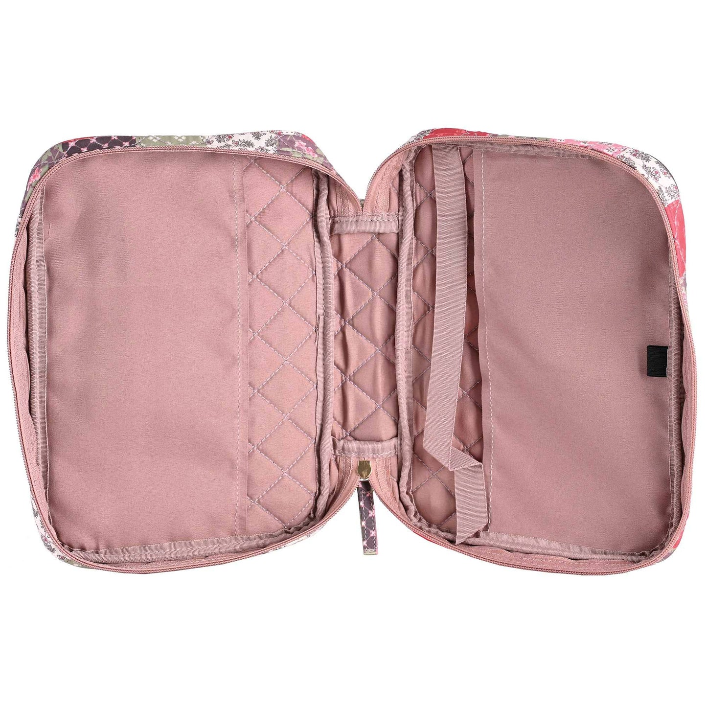 White Dove Bible Case Quilted Patchwork Brown XLarge