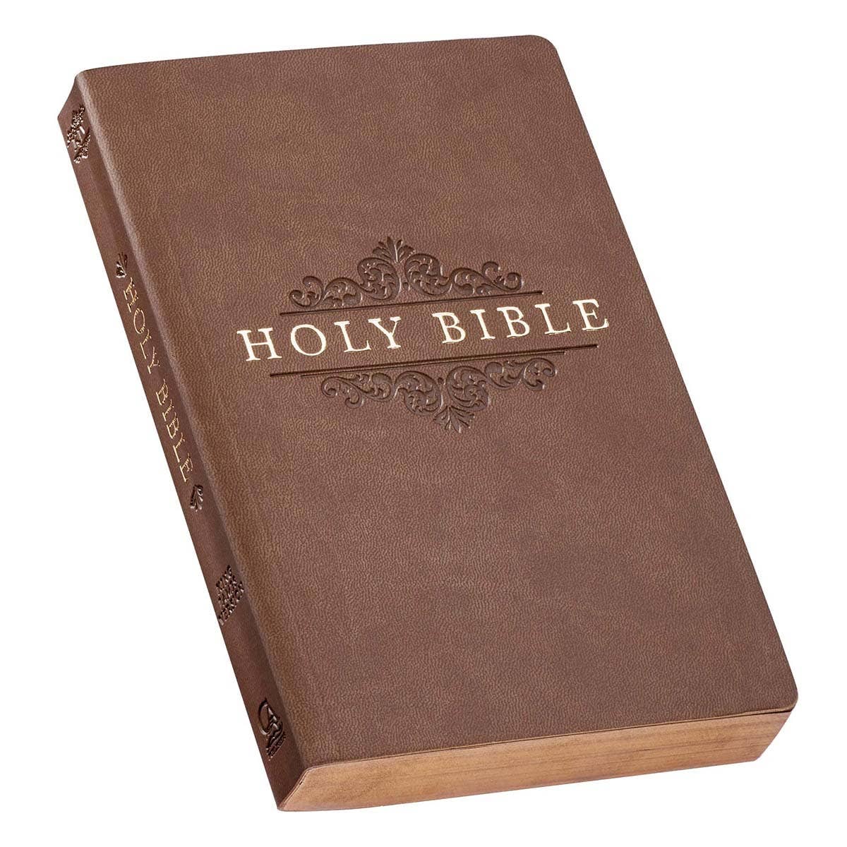Gift & Award Tan Faux Leather KJV Bible