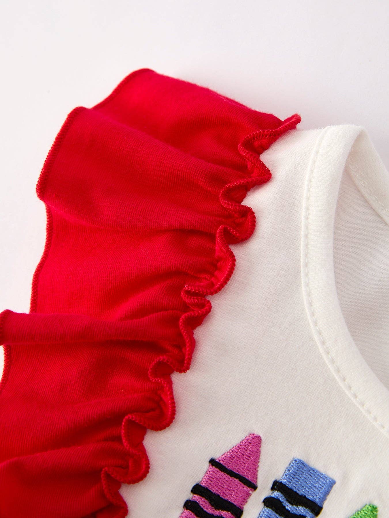 Girls Back-To-School Embroidery Dress