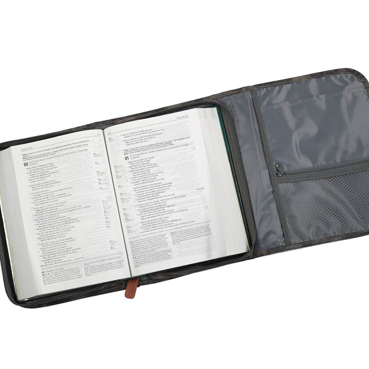 Tri-fold Camouflage Way Truth Life: Large Bible Cover Organizer