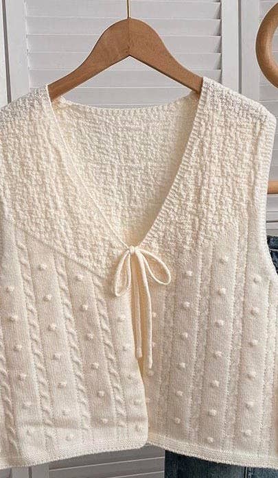 Cream Knitted Tank Vest