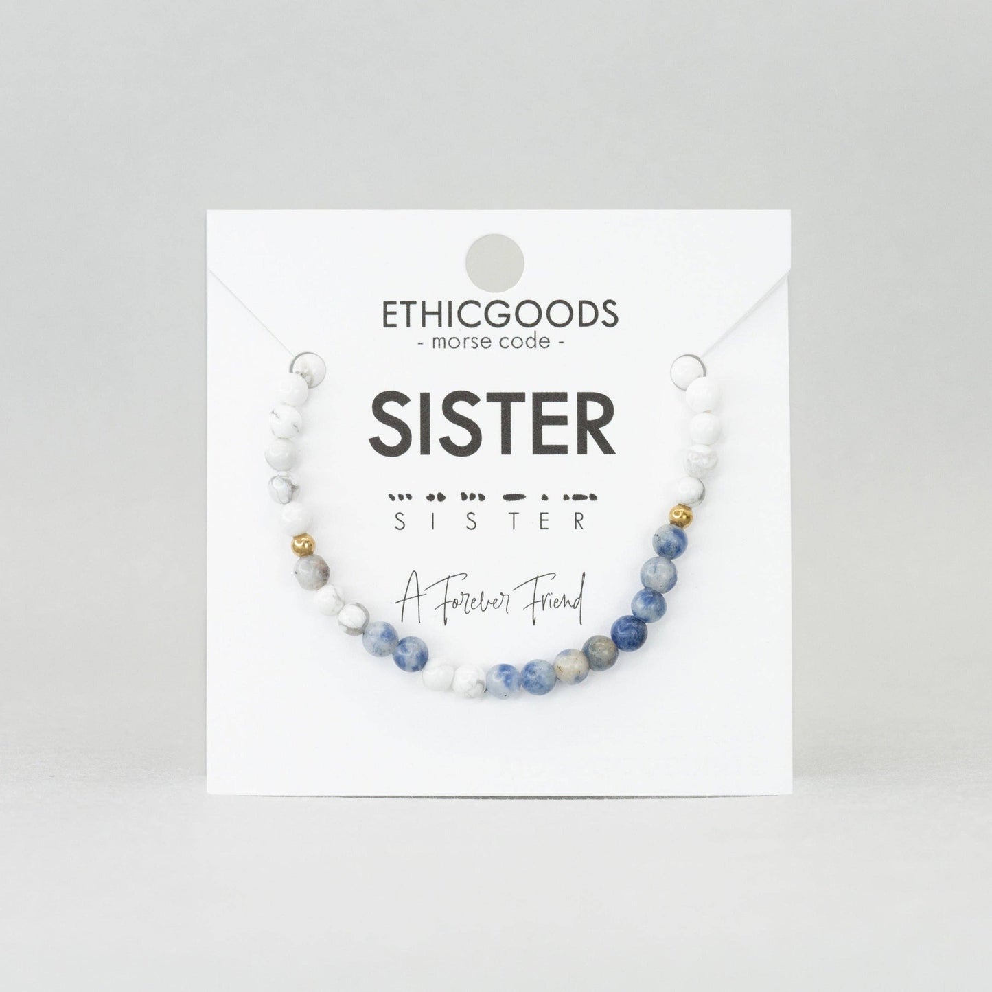 Morse Code Bracelet | SISTER: Lilac & Howlite