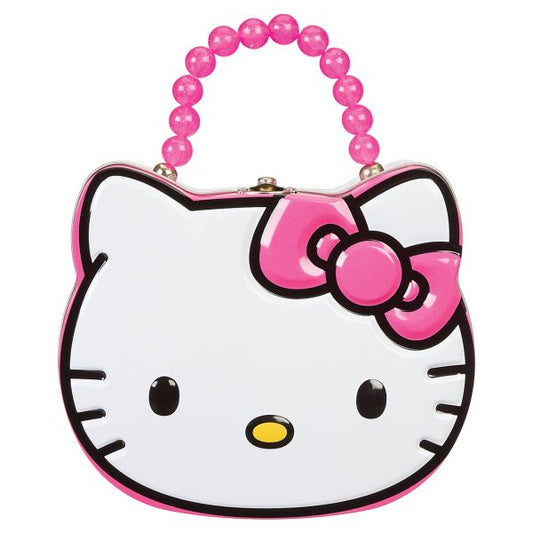 Hello Kitty Head-Shaped Tin Purse with Beaded Handle