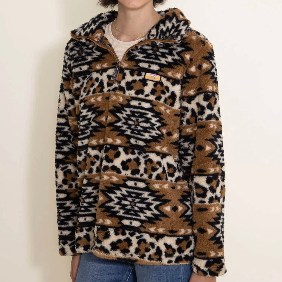 Simply Southern Aztec Leo Classic Sherpa Zip Pullover