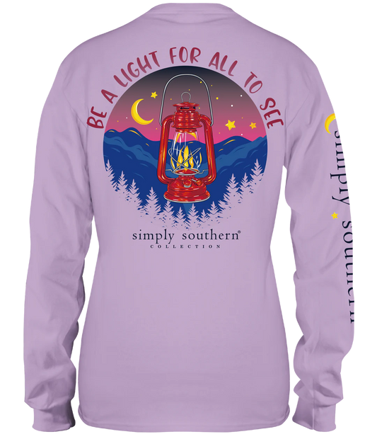 Simply Southern Be A Light For All To See Long Sleeve T-Shirt
