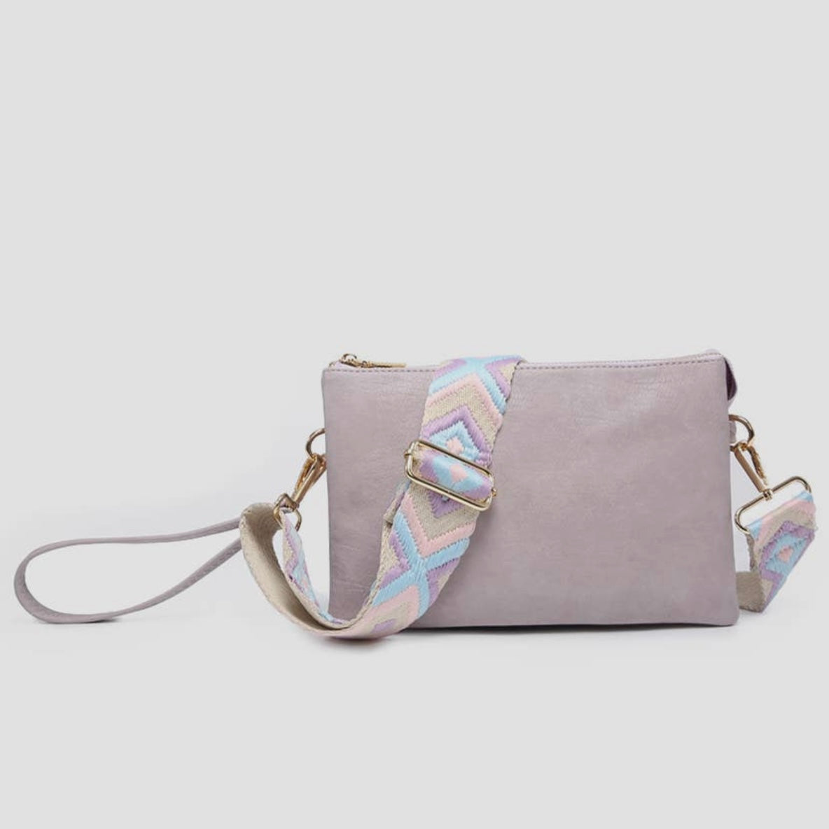 Jen & Co. Izzy Crossbody w/ Guitar Strap - Dusty Lavender