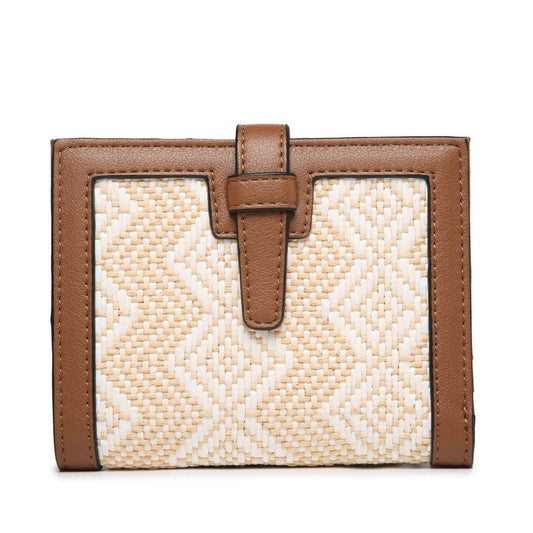 Jen & Co. Bessie Canvas Wallet w/ Slip Closure - Diamond Beige
