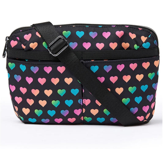 Harper Utility Bag - Rainbow Hearts