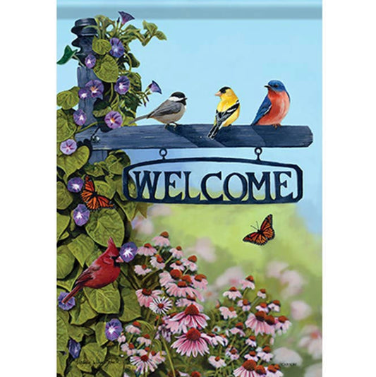 “Welcome Post” Dura Soft Garden Flag
