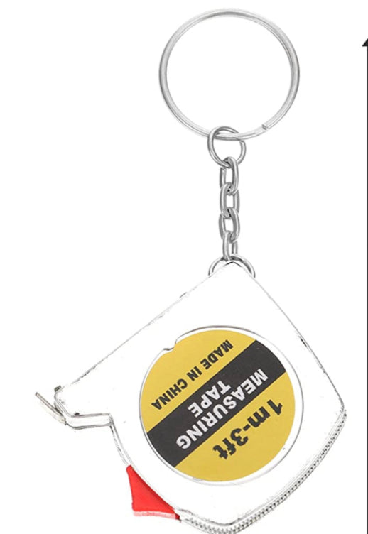 Mini Retractable Measuring Tape Keychain with Slide Lock