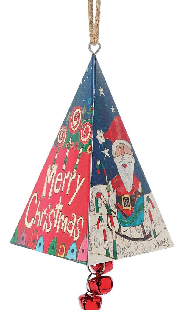 Santa Triangle Ornament