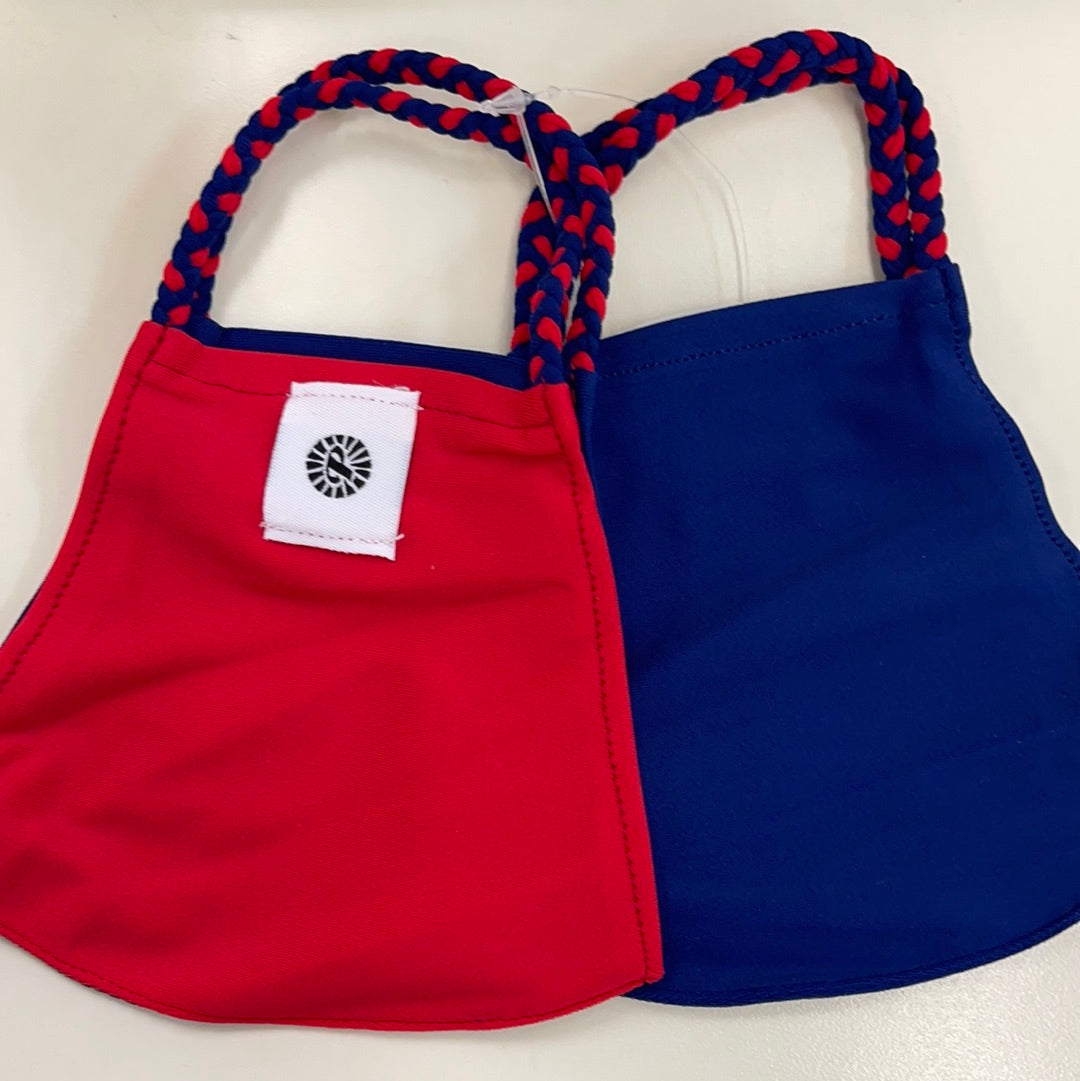 Pom Mask 2 Pack Red & Navy