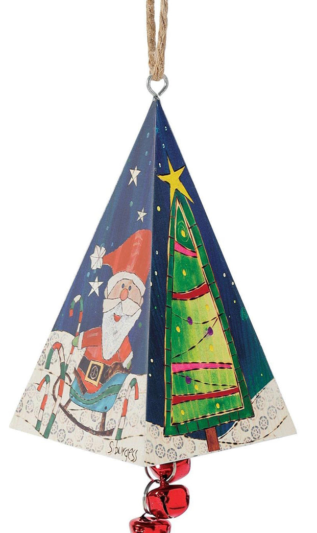 Santa Triangle Ornament