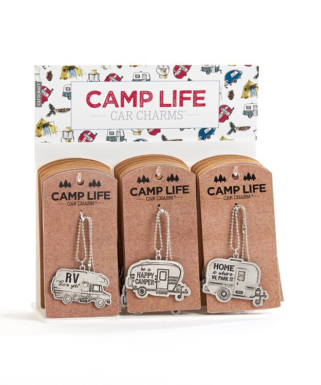 Camp Life Metal Car Charm