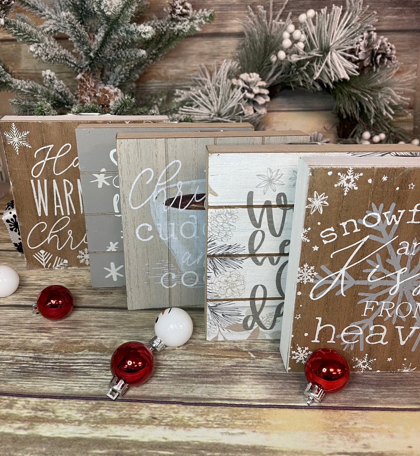 Winter Decorative Table Block Assorted