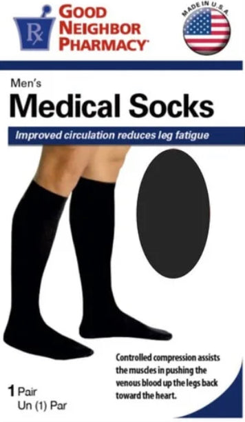 GNP MENS Medical Socks 8-15 MHG Black XL