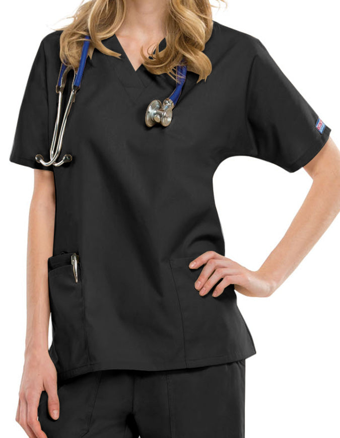 Women’s Cherokee Workwear Two Patch Pockets Nurse Scrub Top