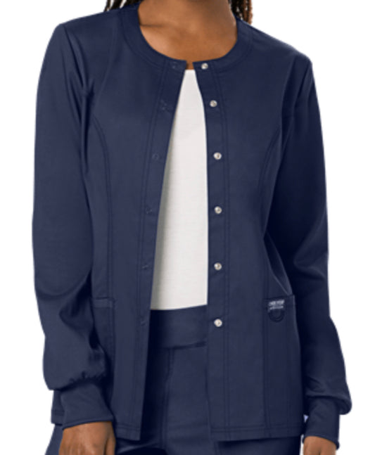 Women’s Cherokee Workwear Revolutio Snap Front Jacket - Navy