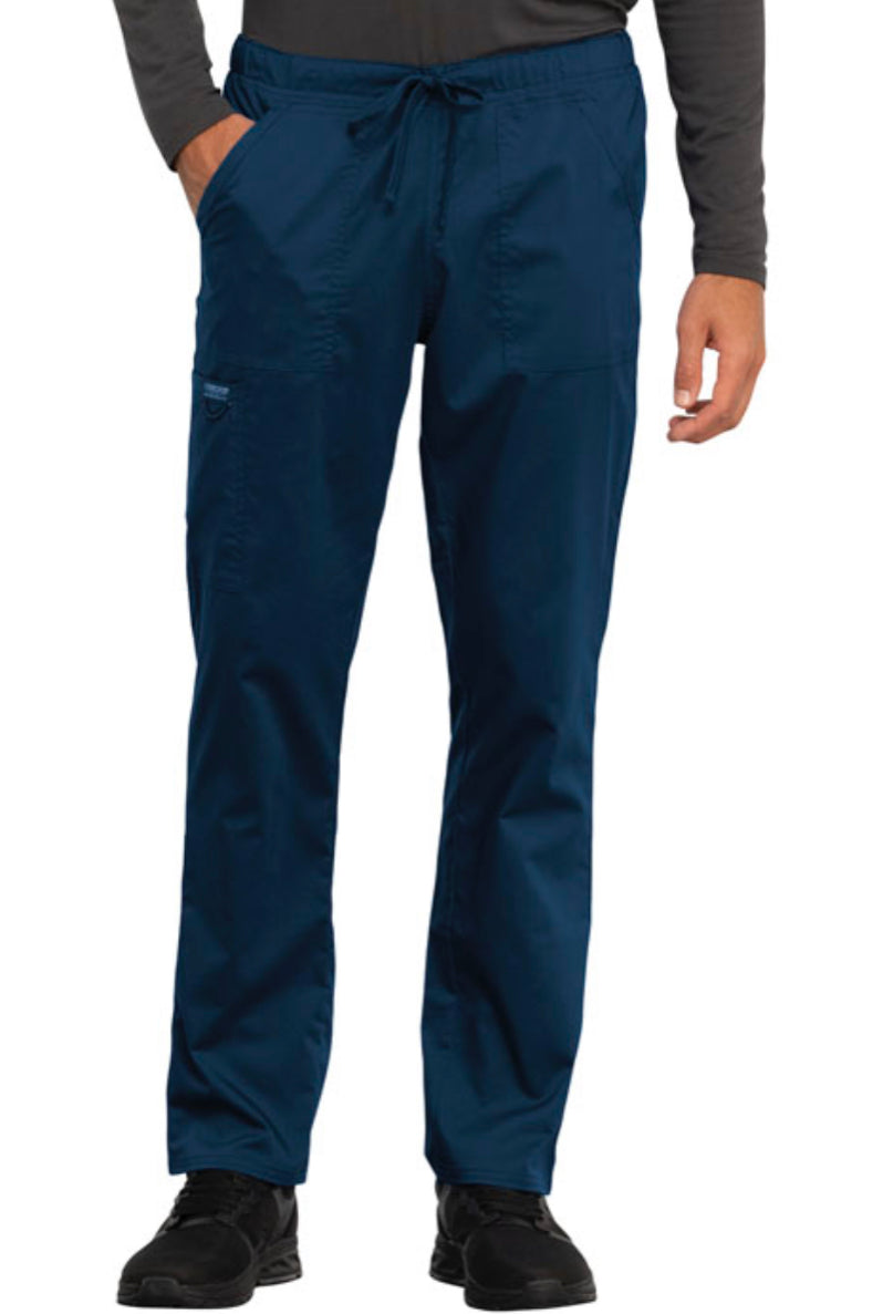 Cherokee Unisex Workwear Revolution Tapered Leg Drawstring Pant - Navy