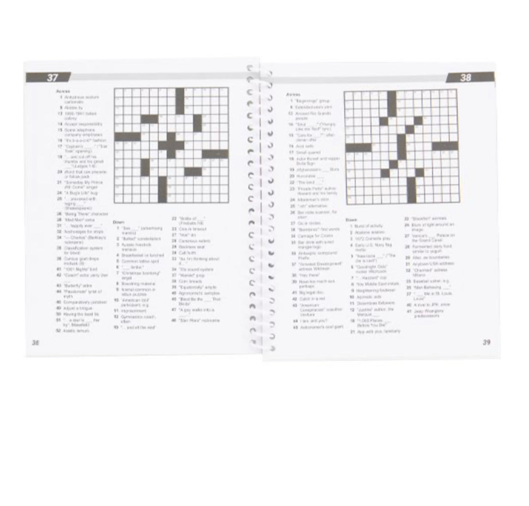 8” Spiral Crossword, 80 Pages- Assorted