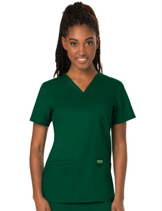 Women's Cherokee V-Neck Solid Scrub Top - Hunter Green