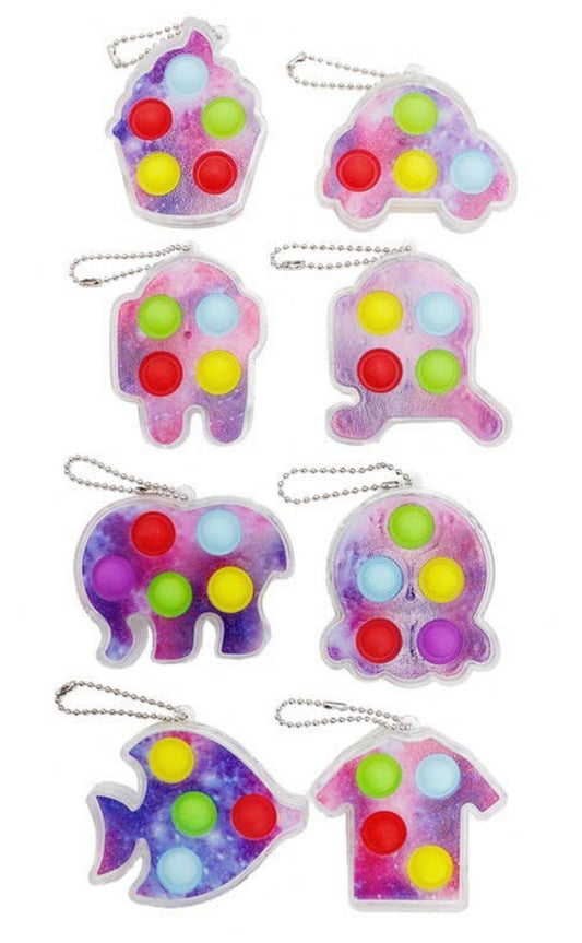 Assorted Simply Dimple Galaxy Keychain Fidget Toy