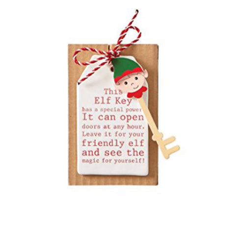 Mud Pie Elf Key Ceramic Tag