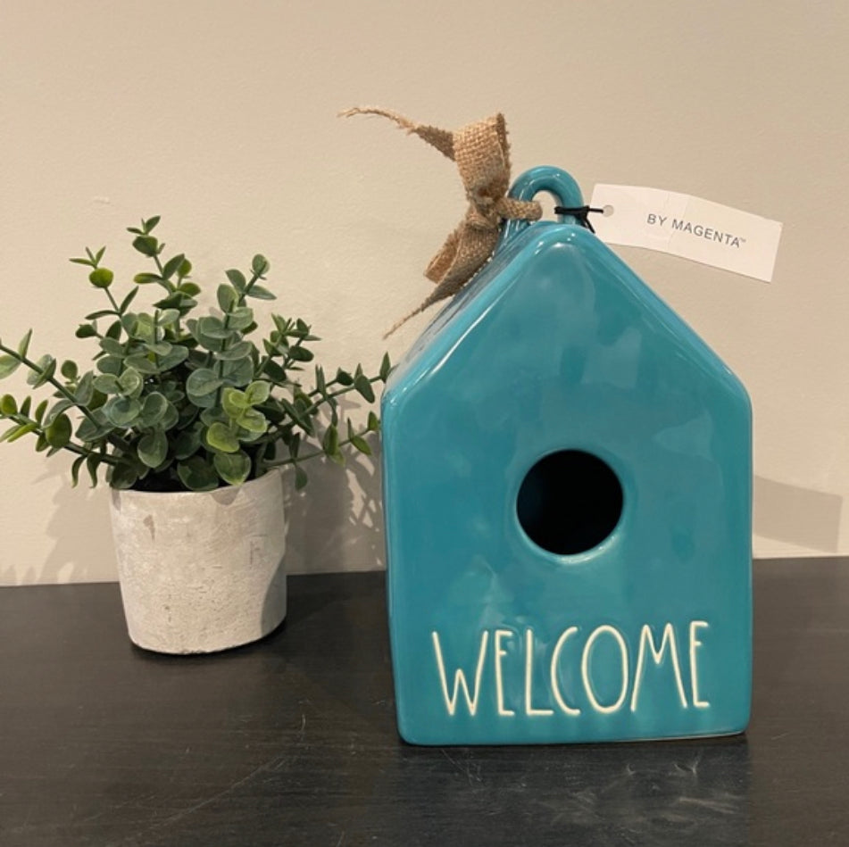 RD Teal Welcome Birdhouse