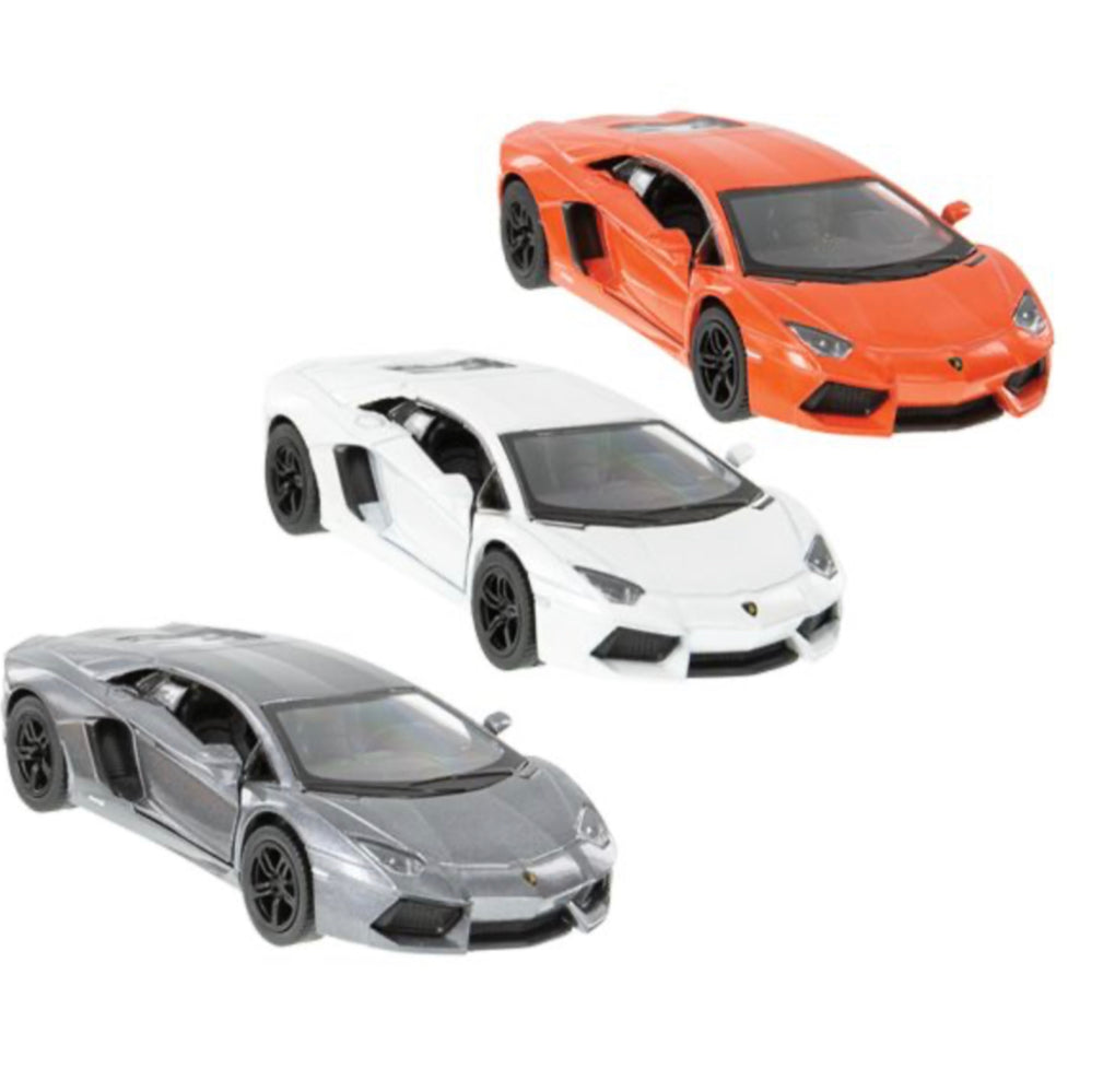 5” Die Cast Pullback Lamborghini- 12 Pack Display