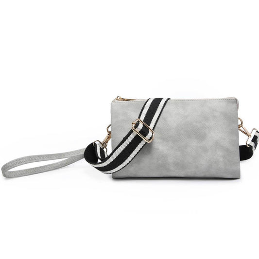 Jen & Co. Izzy Crossbody w/ Guitar Strap - Grey